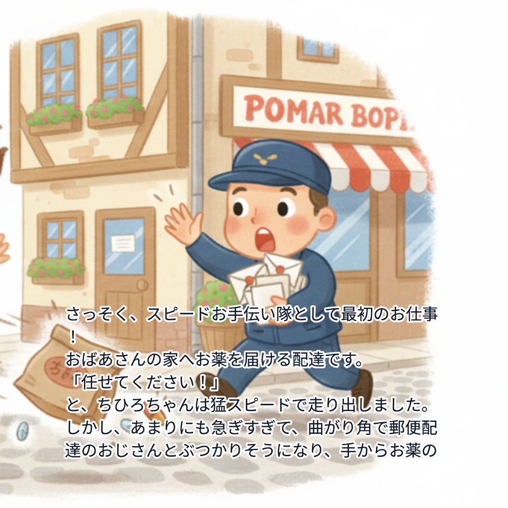 A postman throwing up a hand in surprise on the corner