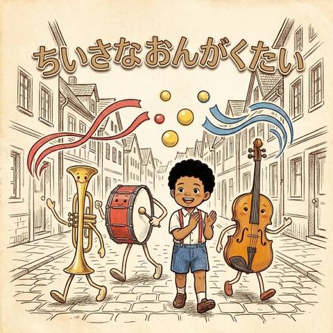 絵本「ちいさなおんがくたい」の表紙