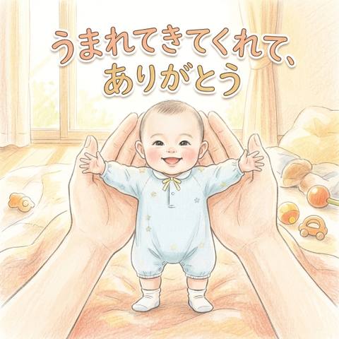 絵本「うまれてきてくれて、ありがとう」の表紙