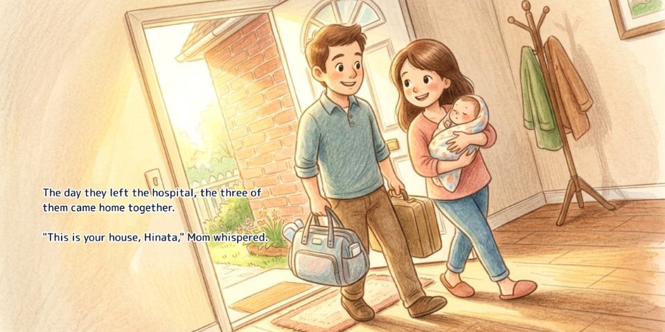 A spread from the English edition of To You, Whom We Love, with the English text set onto the artwork